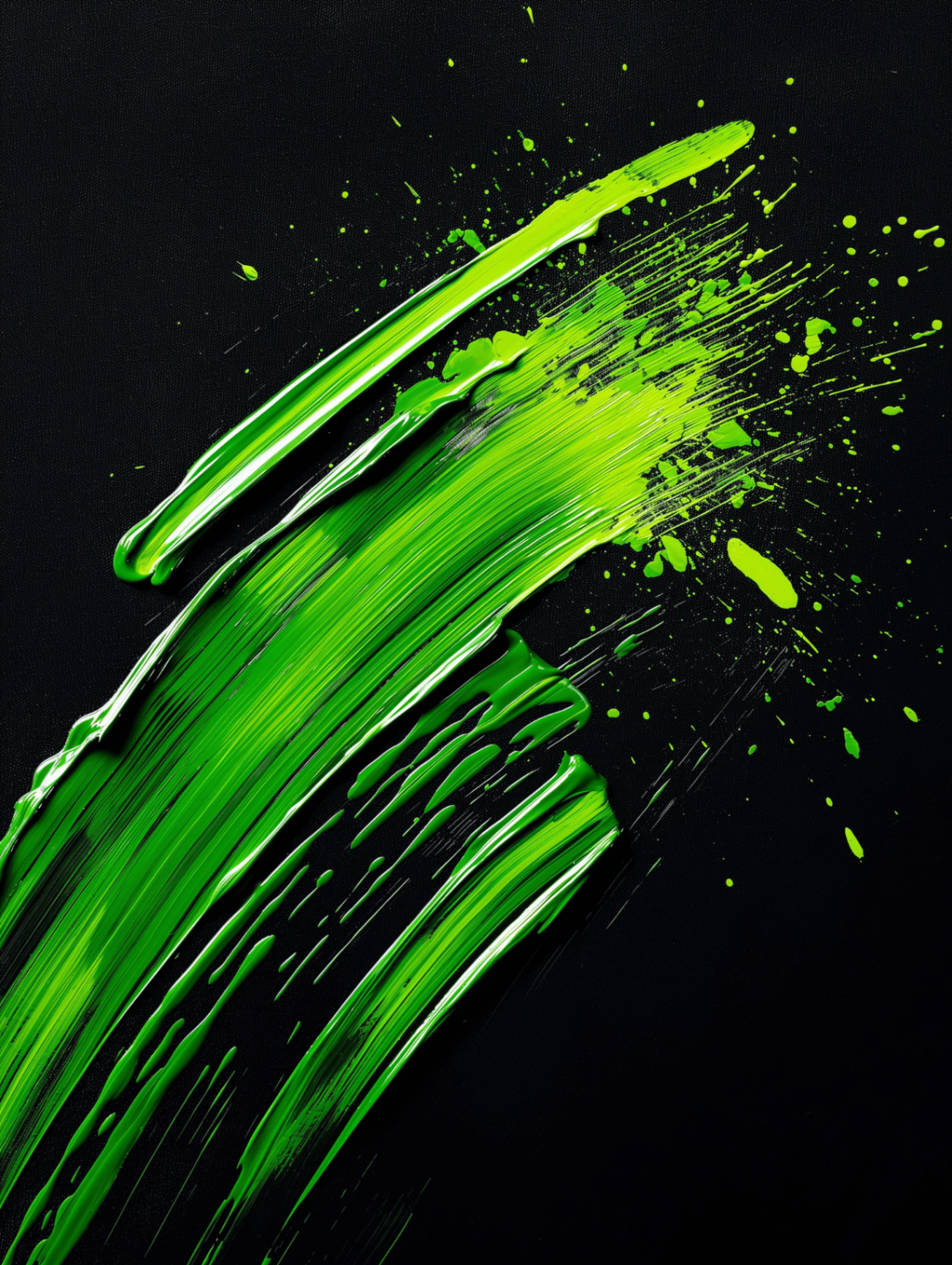 Green paint stroke