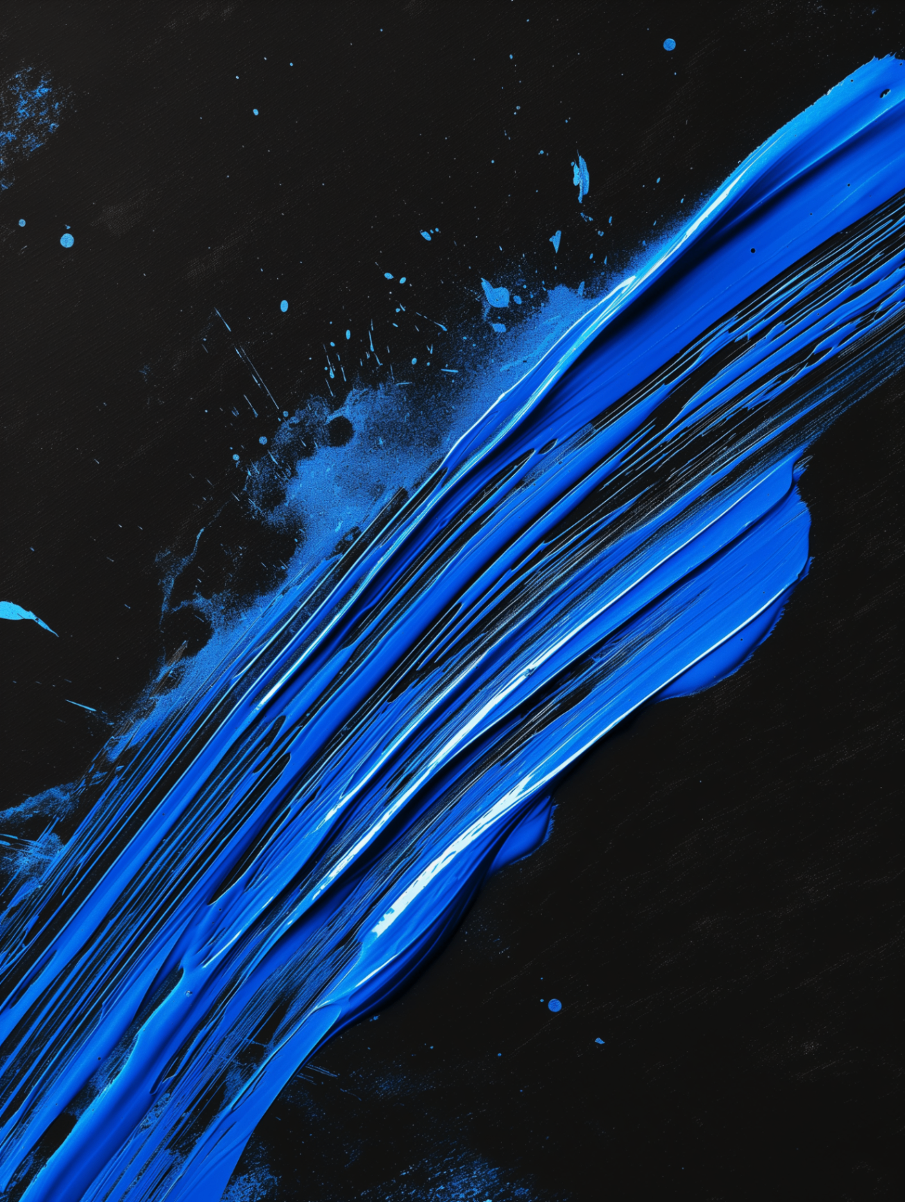 Blue paint stroke